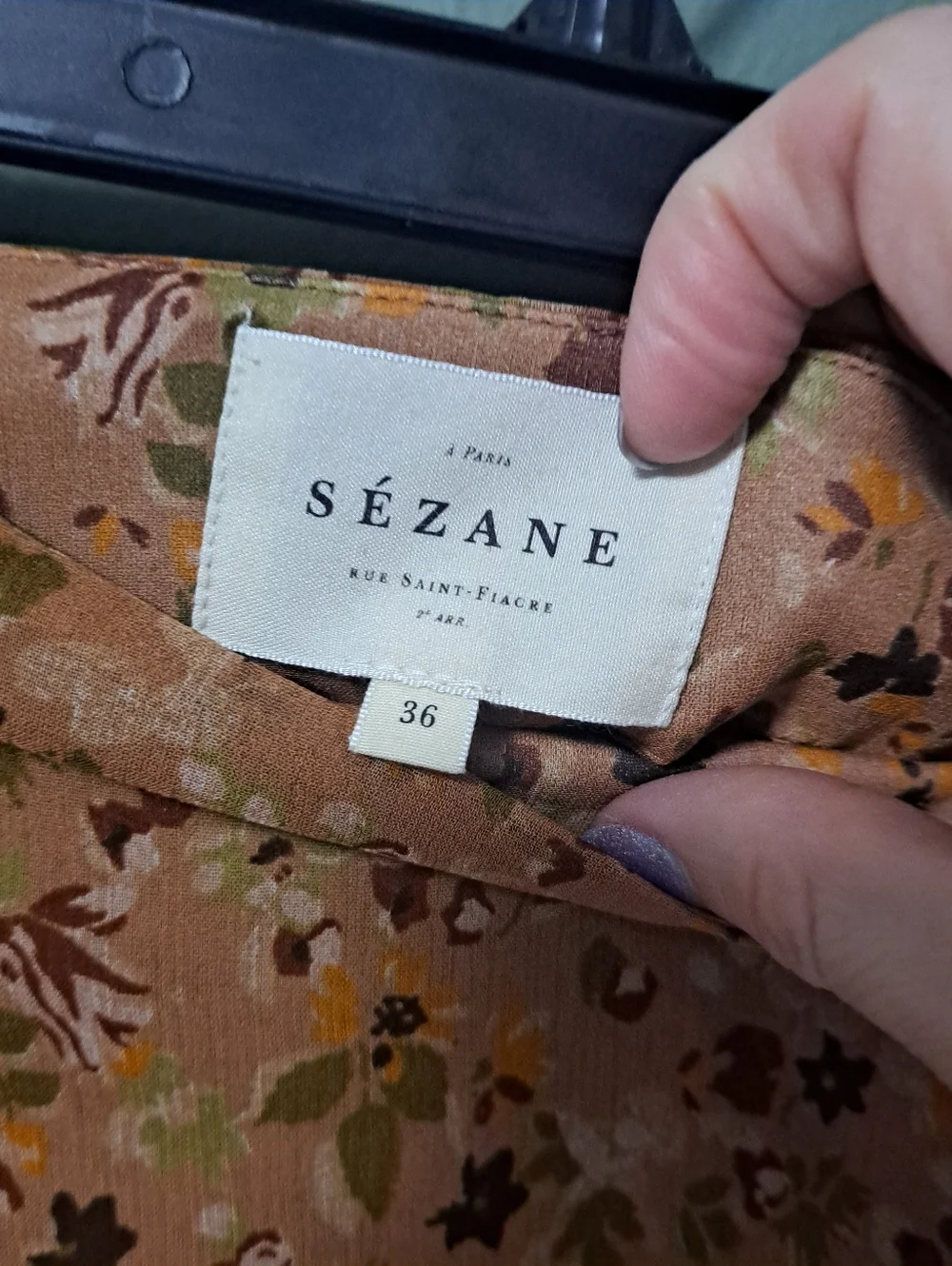 Sezane Zoeline Skirt 70s Floral 36 NWOT